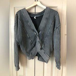 Free people movement reversible pull over sweatshirt